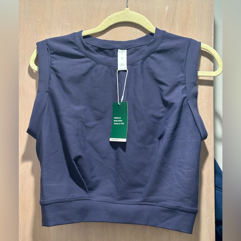 Halara Navy Half workout tank
